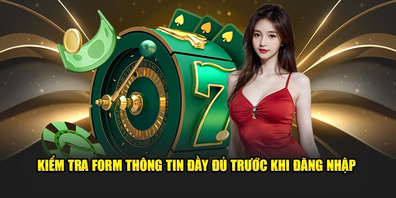 Kiểm tra form thông tin đầy đủ trước khi đăng nhập